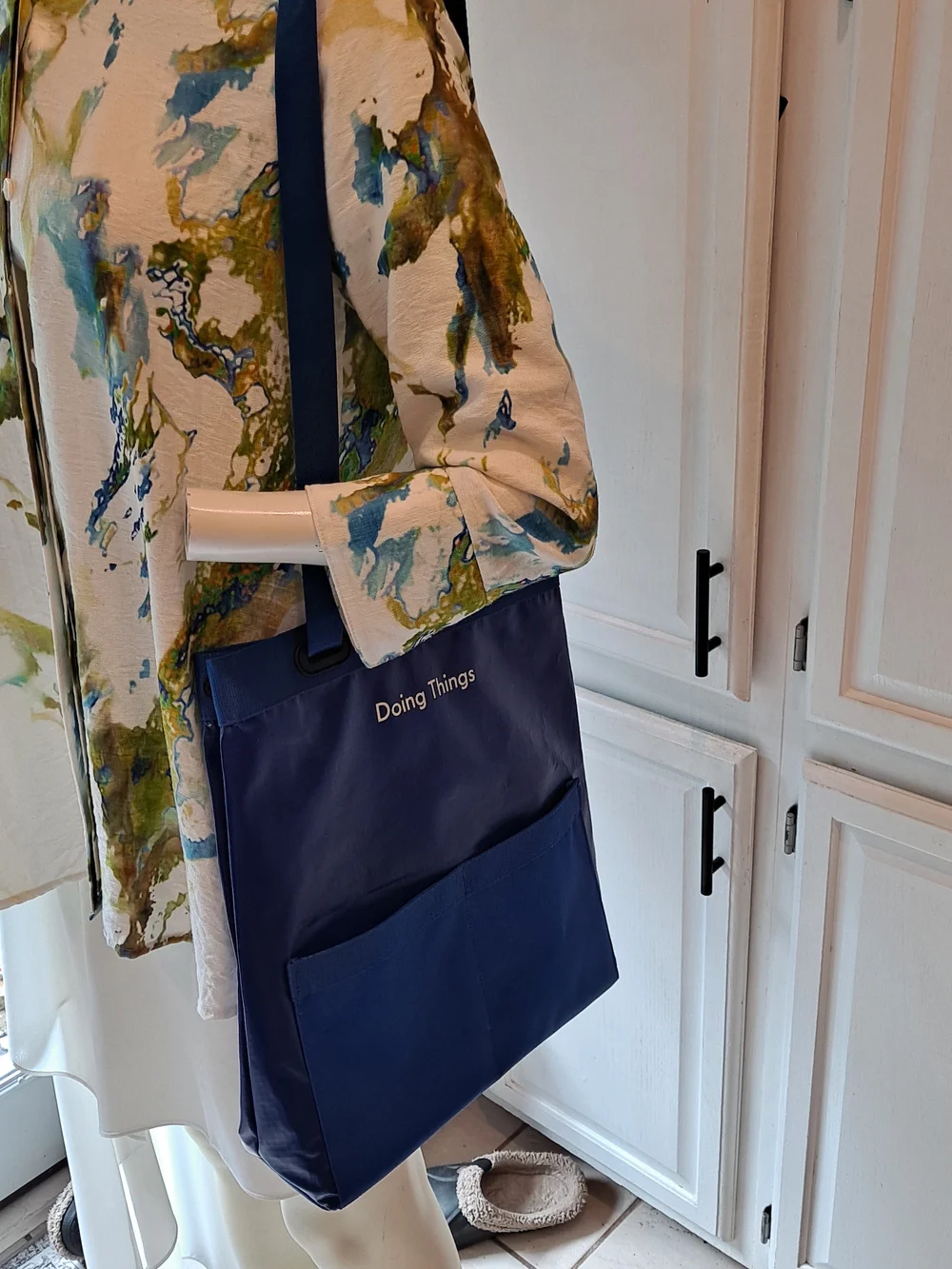 Outdoor Voices Blue 'Doing Things' Tote-Style Backpack Durable Weather Resistant